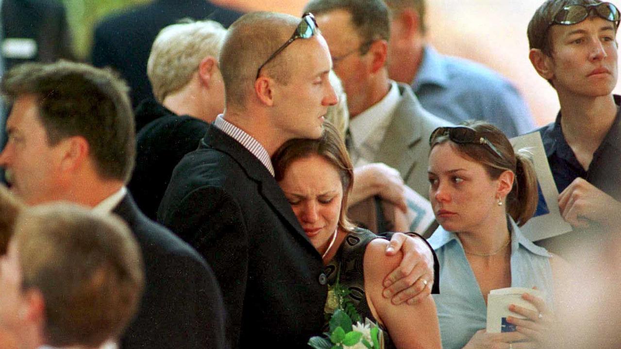 Damien Swain at his brother Nathan’s memorial following his murder at Kuta, Bali on October 12, 2002.