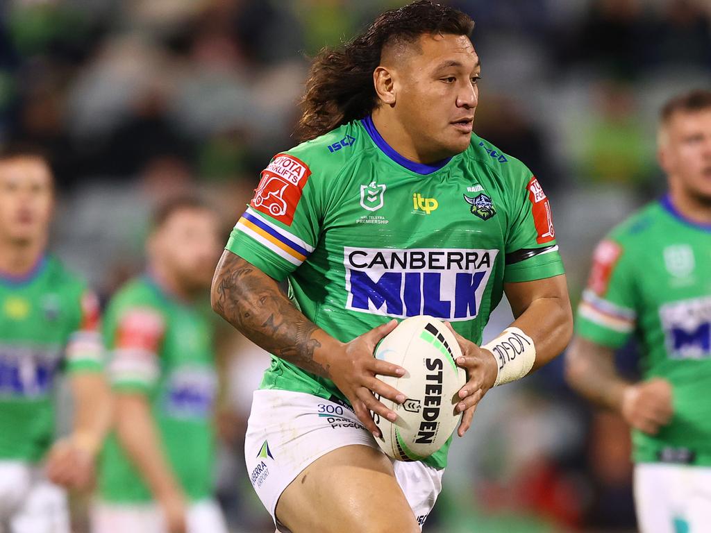 Josh Papalii is one of four Raiders who are putting their 2022 season at risk. Picture: Mark Nolan/Getty Images