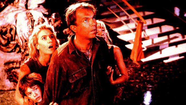 Sam Neill and Laura Dern from a scene in the 1993 film Jurassic Park.