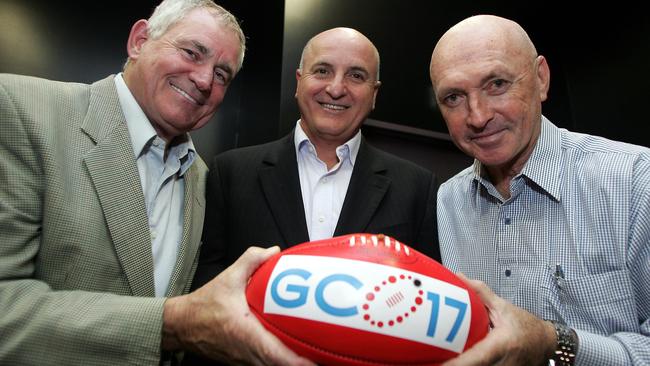 The AFL Gold Coast football forum held at Carrara Stadium. (L-R) Graeme Downie, John Witheriff and Dr Alan Mackenzie.