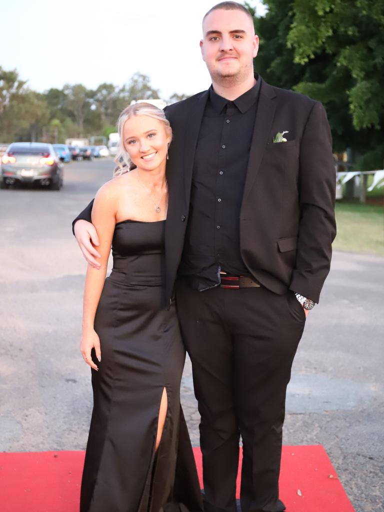 Kiarni Forsyth and Flynn Olsen at the James Nash State High School formal 2022.