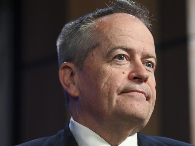 CANBERRA, AUSTRALIA, NewsWire Photos. DECEMBER 7, 2023: NDIS and Government Services Bill Shorten addresses the National Press Club of Australia in Canberra. Picture: NCA NewsWire / Martin Ollman