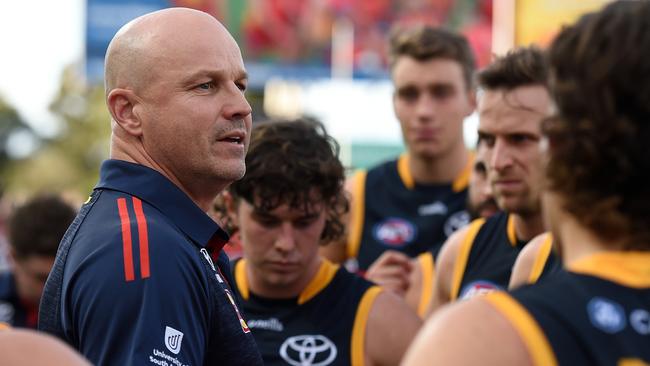 Head coach Matthew Nicks knows the Crows have to be winning in Tasmania.