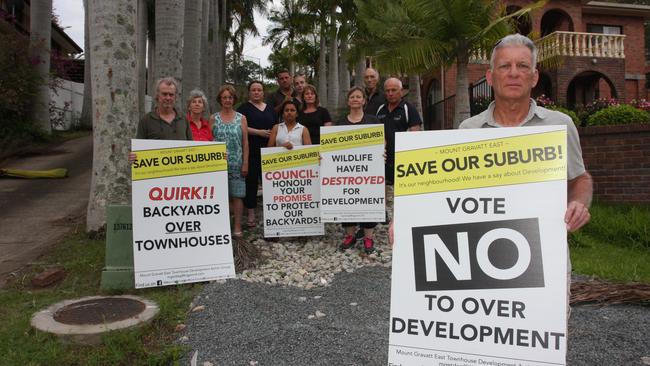 Mt Gravatt East residents fought hard to stop the proposed townhouse development. Photo: Kristy Muir 