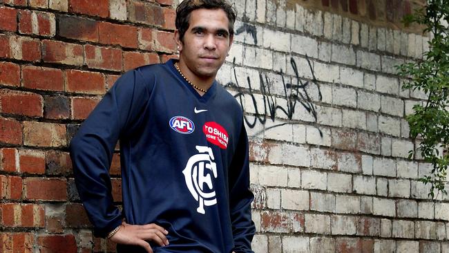 Eddie Betts as a teenager in 2004, newly recruited by Carlton Football Club.