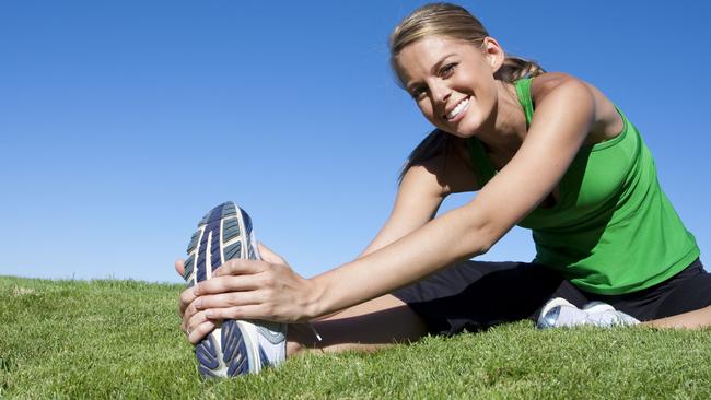 Stretching is a good way to let the tension out of your body.