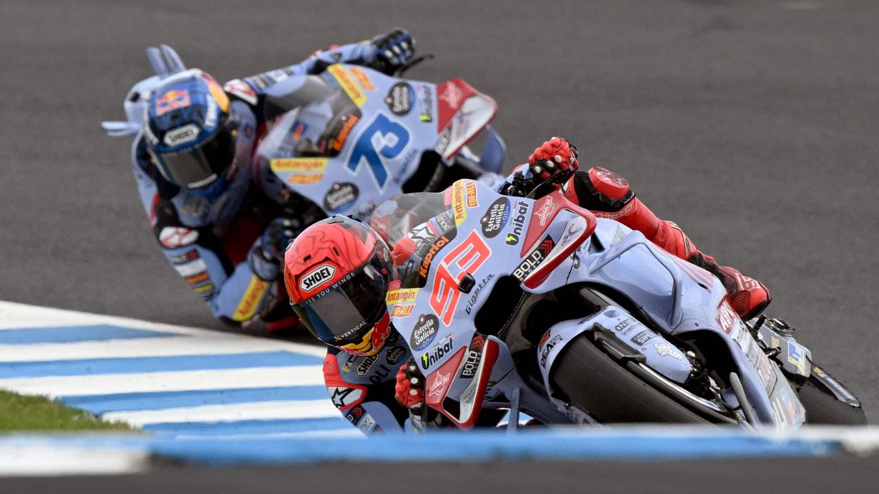 It was Marquez first, Marquez second at Phillip Island on Friday. (Photo by William WEST / AFP)