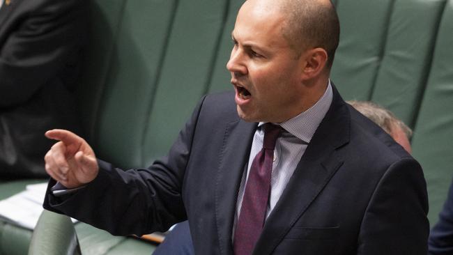 Treasurer, Josh Frydenberg during Question Time. Picture: NCA NewsWire / Martin Ollman