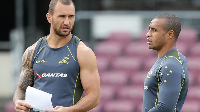 Quade Cooper and Will Genia are the incumbent Wallabies halves. Picture: Jono Searle.