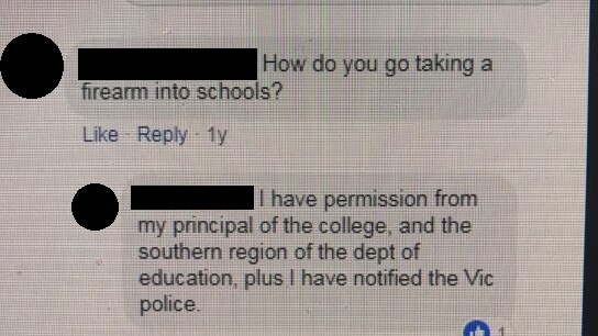 The staffer said the school principal and police were notified.