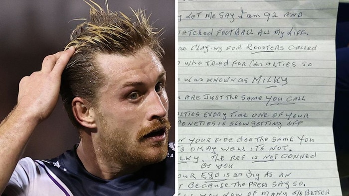 Cameron Munster got a serve from one of footy's longest and most passionate fans.