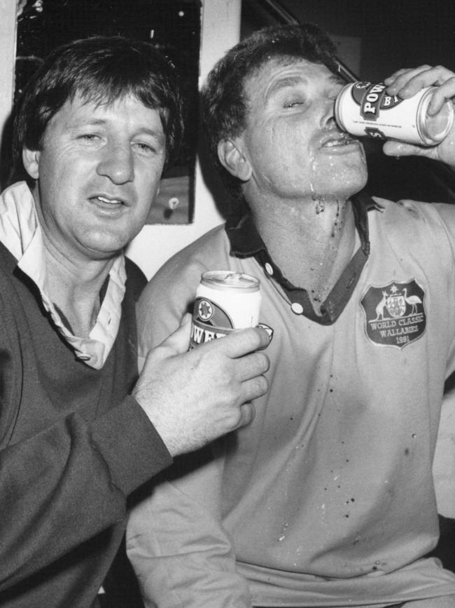 He was often at the Clovelly Hotel with Eastern Suburbs rugby league glamour boy Russell Fairfax (left).