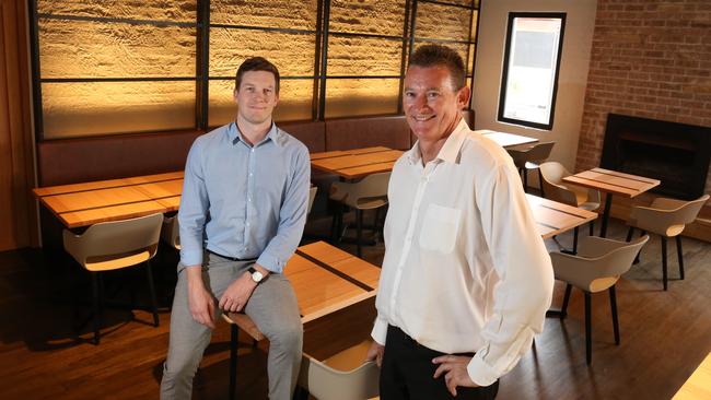 Club Menangle general manager hospitality operations Steve Moore and Club Menangle chief executive Bruce Christison at the newly renovated Menangle Country Club. Picture: Robert Pozo