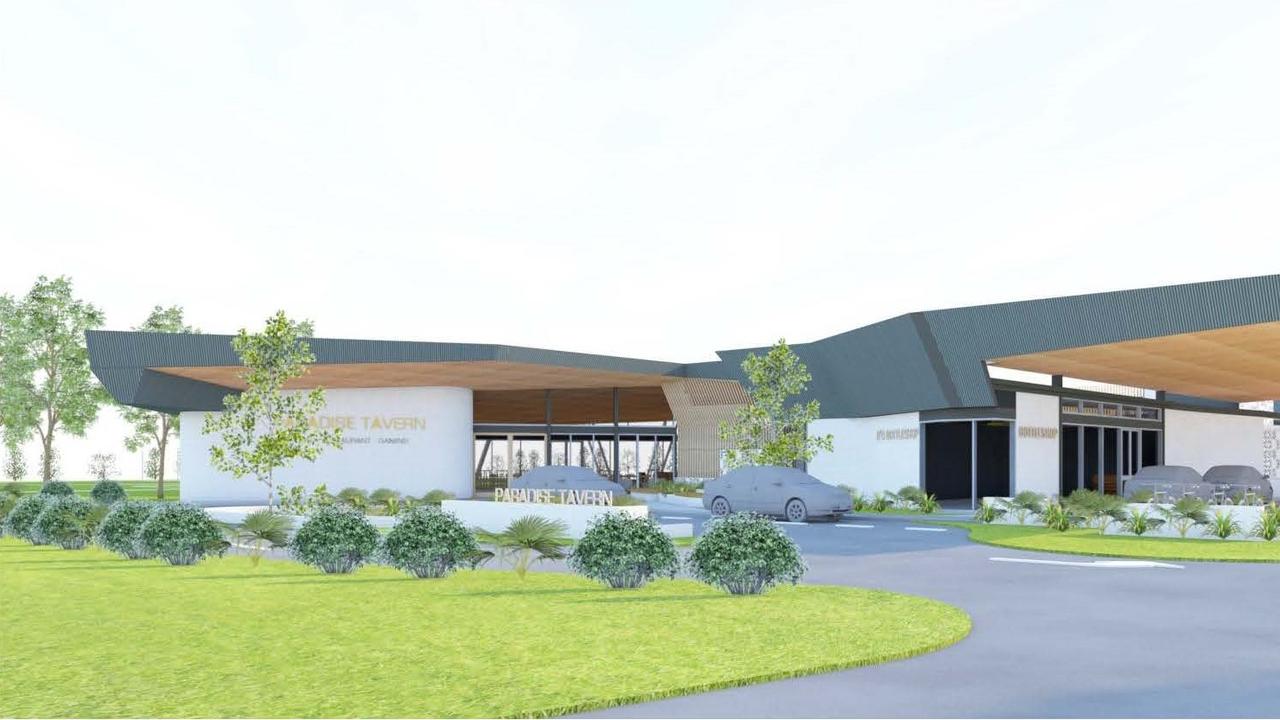 Plans for the hotel tavern for the Whitsunday Paradise estate in Bowen. Picture: Supplied