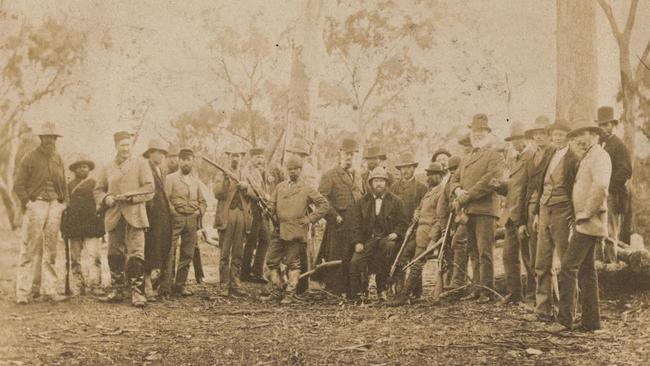 Queensland Aboriginal trackers with Victorian Police after the capture of Ned Kelly at Glenrowan in 1880. (Pic: supplied)