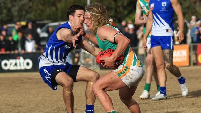 Austin Smith finished one of the Mustangs’ best in the grand final. Picture: Davis Harrigan