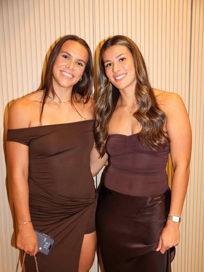Georgia Grey and Shaylee Bent at the Gold Coast Titans NRLW 2025 Season Launch at Isoletto The Star Gold Coast. Picture, Portia Large.
