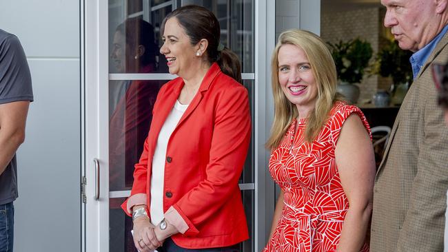 Premier Annastacia Palaszczuk (with Kate Jones) — Labor will have its official election launch on the Gold Coast. Picture: Jerad Williams