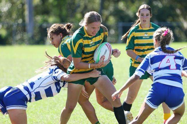 Girls rugby 7s schoolgirls state championship, Ballymore Stadium, Herston. Picture: Liam Kidston