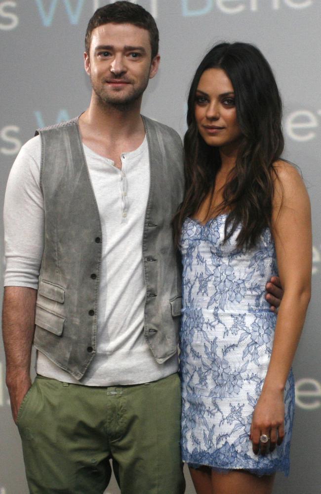 Inevitable rumours surrounding a co-star romance between Timberlake and Kunis swirled in 2011. Picture: Supplied.