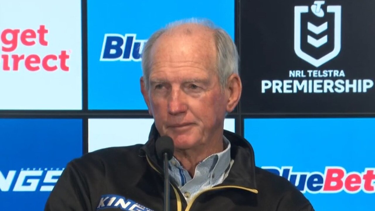 Wayne Bennett wasn't having it. Photo: Fox Sports