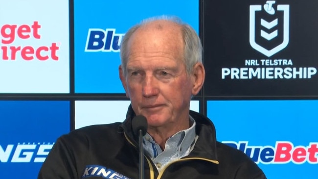 Wayne Bennett wasn't having it. Photo: Fox Sports