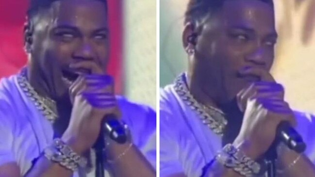 Fans concerned over footage of rapper Nelly during a recent performance in Melbourne.