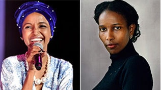 Ilhan Omar and Ayaan Hirsi Ali.