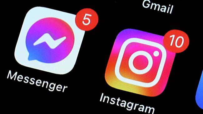 SYDNEY, AUSTRALIA - NewsWire Photos JANUARY 20, 2023: Editorial generic stock image of an iPhone with the popular apps: Instagram, Messenger and Facebook prominent on its home screen. Picture: NCA NewsWire / Nicholas Eagar