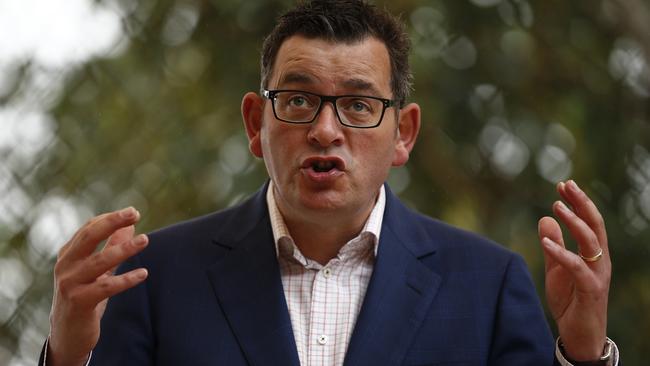 Daniel Andrews said he would not announce any easing of restrictions before Sunday despite five days with zero cases. Picture: NCA NewsWire / Daniel Pockett