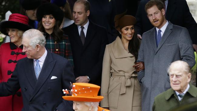 Removing themselves from the Windsor family will be harder than either Meghan or Harry imagine. Picture: AP/Alastair Grant