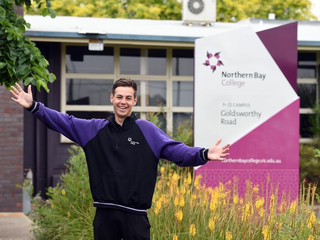 Northern Bay College student leader Jonny Kelly, from an Indigenous background, graduated this year He is the first in his family to finish high school.