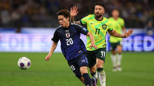 The Socceroos were second best for most of the night. (Photo by Paul Kane/Getty Images)