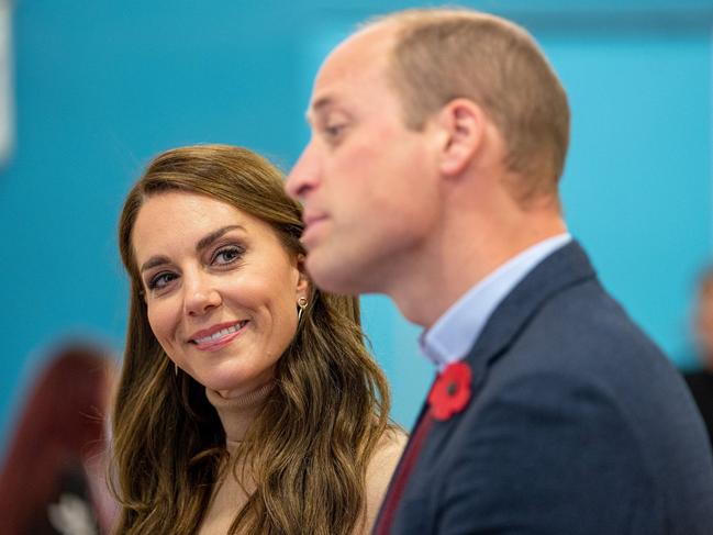 Catherine gazes at her William. Picture: AFP