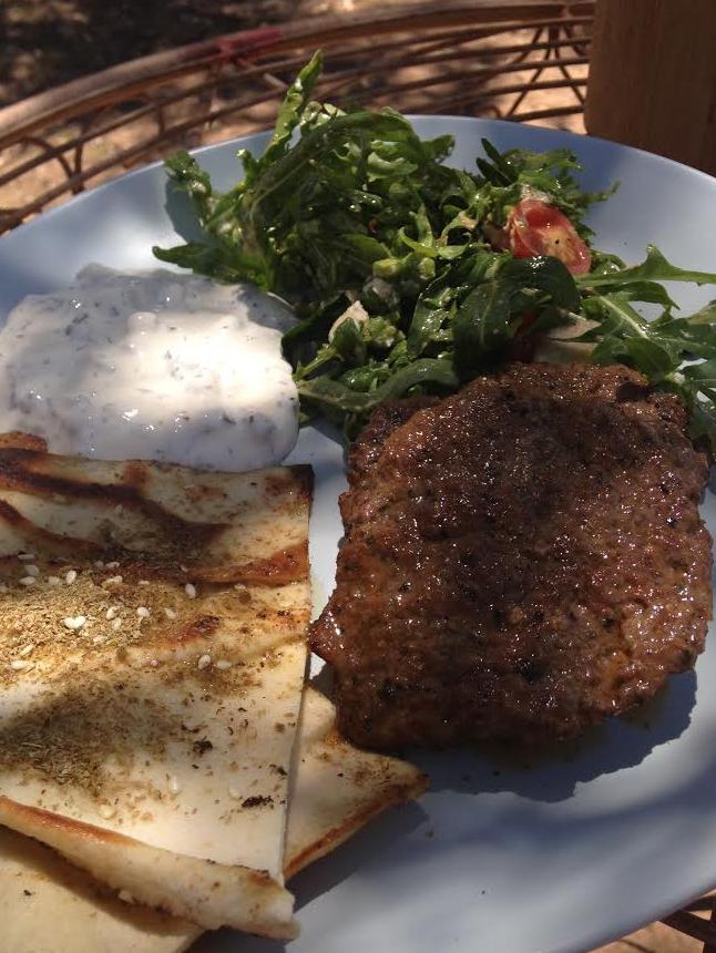 Minced kafta served with smoked dukkah yoghurt and Lebanese bread ($16.50).