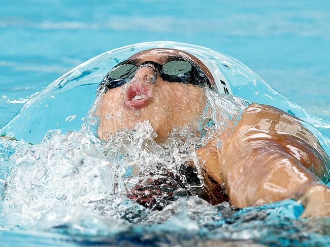 * Women in Sport Photo Action Award finalists. Professional series. NOT FOR PUBLICATION EXCEPT FOR USE IN PARTNERSHIP CONTENT. Any issues please see Todd Balym -  MELBOURNE, AUSTRALIA - DECEMBER 13: Chloe Isleta of the Phillipines competes in the WomenÃ¢â¬â¢s 100m Backstroke heats on day one of the 2022 FINA World Short Course Swimming Championships at Melbourne Sports and Aquatic Centre on December 13, 2022 in Melbourne, Australia. (Photo by Daniel Pockett/Getty Images)