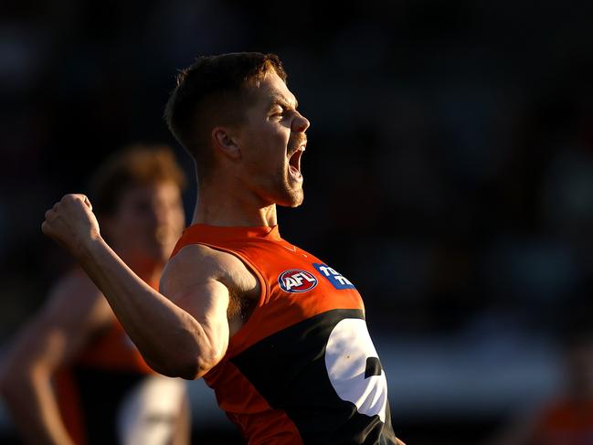 Harry Himmelberg says contract talks with GWS Giants are “progressing well” as he looks to make a call on his AFL future. Picture: Phil Hillyard.