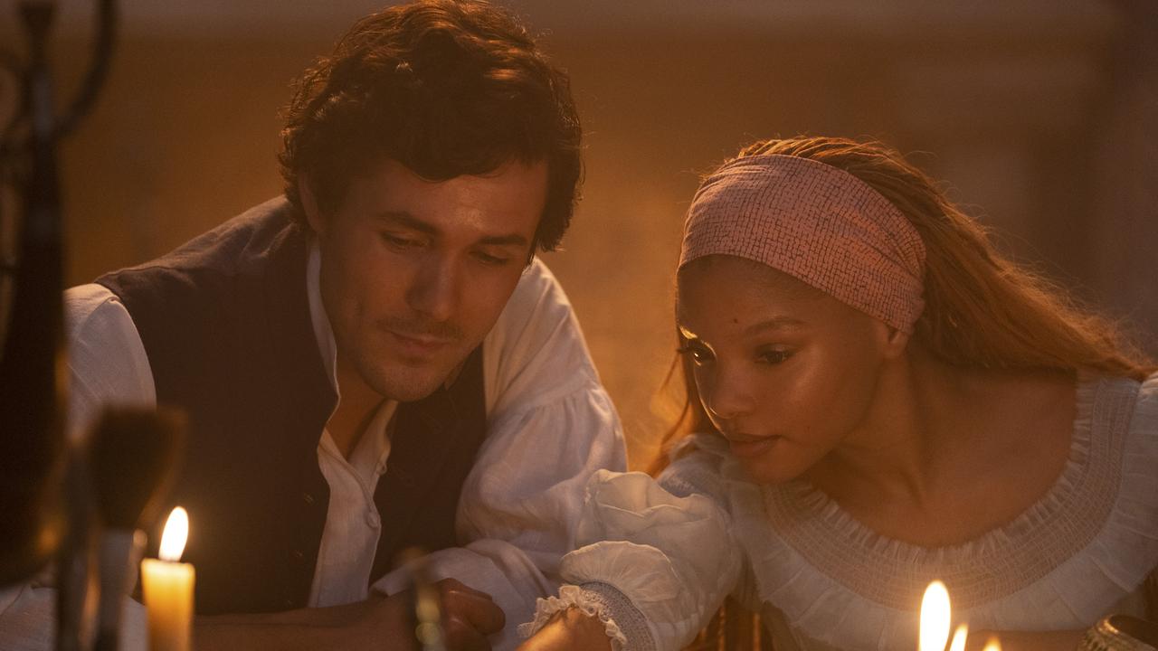 Jonah Hauer-King as Prince Eric and Halle Bailey as Ariel in Disney's live-action The Little Mermaid.