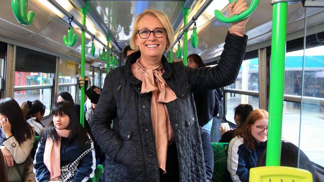 Lord Mayor Sally Capp thinks free public transport would be ‘great’. Picture: Aaron Francis