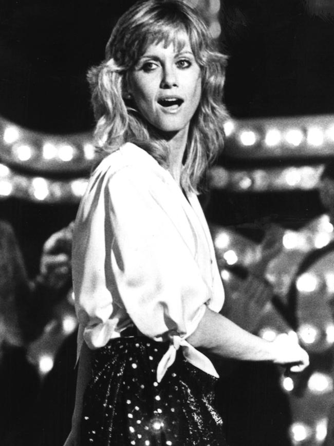 Olivia Newton-John during filming of Countdown in 1980