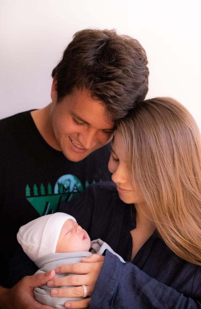 Bindi Irwin and husband Chandler Powell welcomed daughter Grace Warrior on March 25. Picture: Instagram