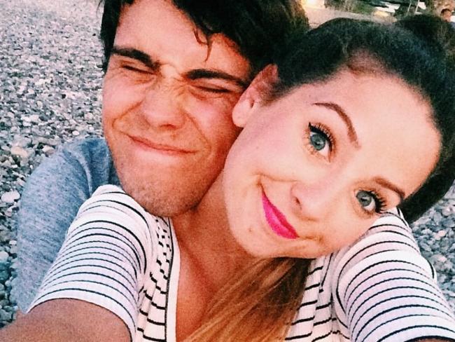 Sugg and her boyfriend, fellow YouTube star Alfie Deyes. Photo: @zozeebo.