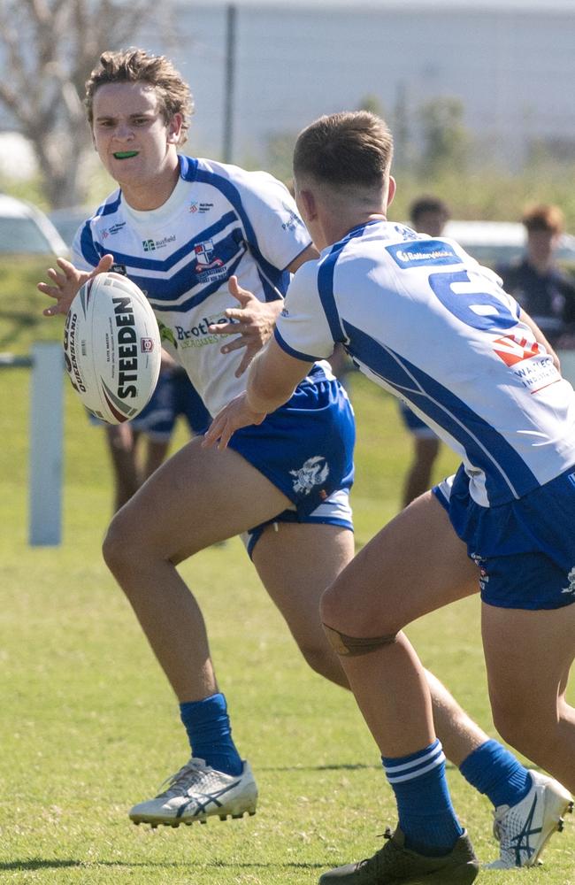 Connor Sadler at the 2023 St Patrick's College versus Ignatius Park College at Leprechaun Park Mackay Tuesday 30 May 2023 Picture: Michaela Harlow