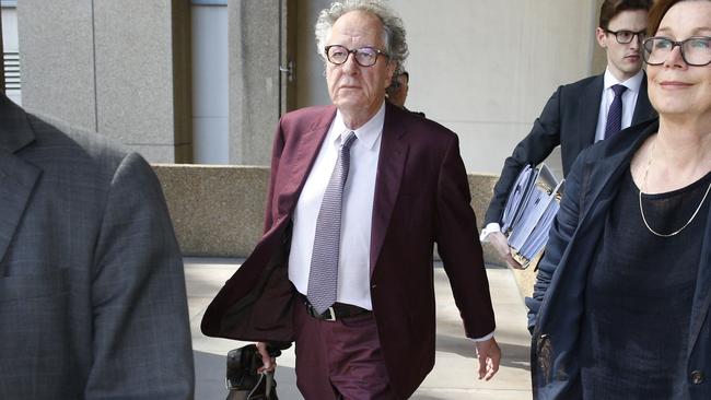 Actor Geoffrey Rush, who is suing The Daily Telegraph for defamation. Picture: Richard Dobson