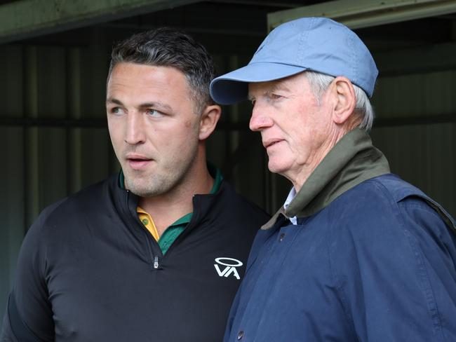 Could Sam Burgess and Wayne Bennett form a coaching dream team at South Sydney? Picture: Frank Redward