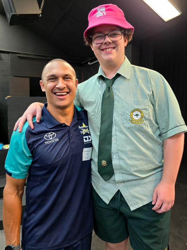 Ray Thompson and Thuringowa State High School year 10 student Ethan Free