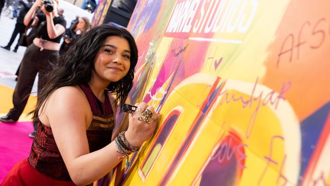 Iman Vellani at the UK Special Screening of Ms. Marvel in London last month. Picture: Jeff Spicer/Getty Images for Disney UK