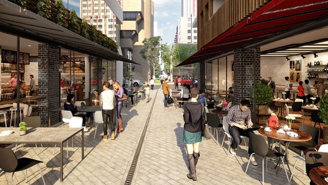 Artist’s impression of how Clarke Lane at Crows Nest might look. Picture: Department of Planning