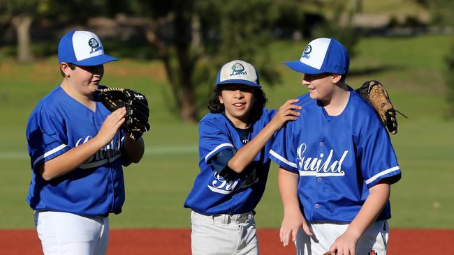 Junior baseball spread - Deakin Blues v Guild-Lara.  Picture: Mike Dugdale