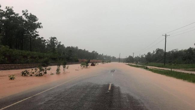 Heavy rainfall has been dumped over Cape York, including Weipa. PHOTO: Supplied